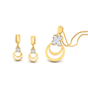 22k gold cz adara pendant set