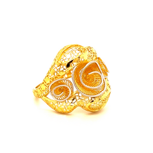22k gold turkish pompon ring
