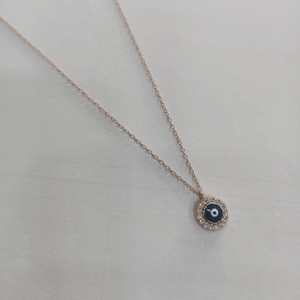 Sterling silver evil eye chain pendant light 