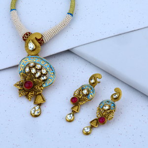 916 CZ hallmark gold colorful Necklace Set