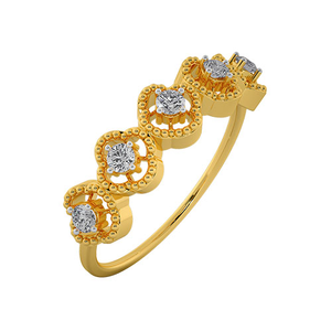 FLOWERS AND BANDS RING
