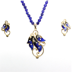 Meenakari Set Lip Blue Colour