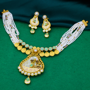 916 gold antique necklace set