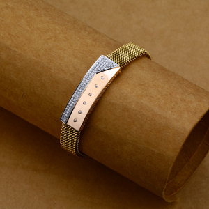 Rose Gold Leather Bracelet-MLB86