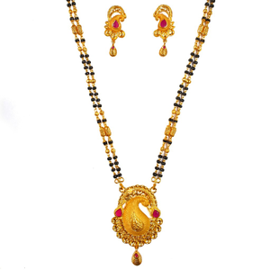 One Gram Gold Forming Fancy Mangalsutra MGA -