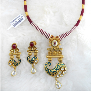 Gold Antique Jadtar Necklace Set RHJ 5219
