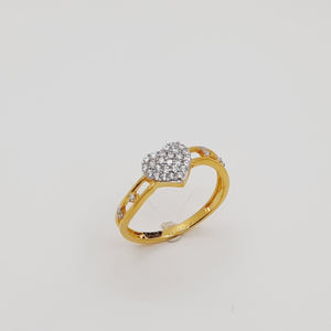 gold heart shape ring