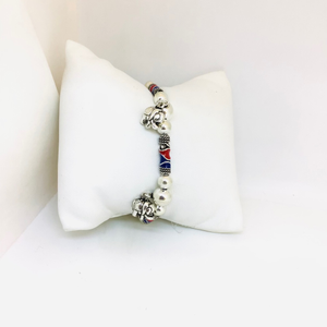 Fancy sterling silver ladies bracelet