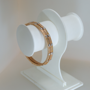 18K Rose Gold Matte And Glossy Combination Ba