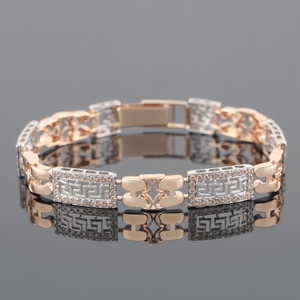 18kt designer shine diamond men's bracelet