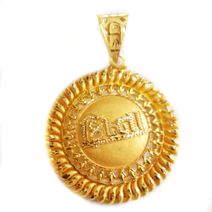 22k gold krishna pendant mga - 002
