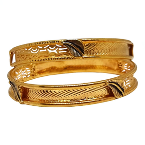 1 Gram Gold Forming Fancy Kadali Bangles MGA 