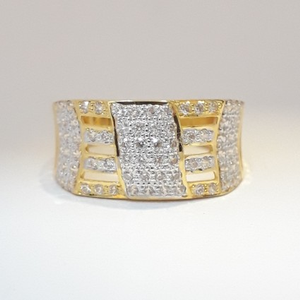 916 cz gold exclusive ring for men