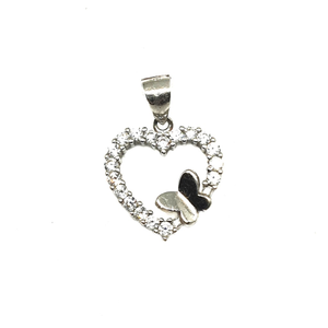 925 sterling silver heart shape pendant mga -