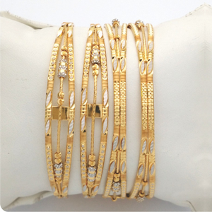 Gold hallmark glass mani bangle - sml970