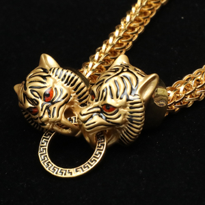 916 Gold Lion Design Lucky Bracelet For Men M
