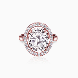 Rose gold solitaire ring