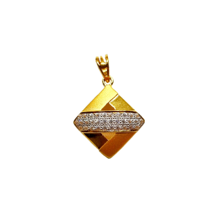 22k gold square shaped fancy gents pendant mg