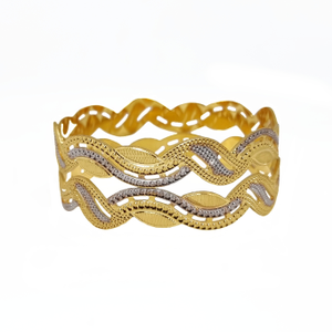 Wave Design 1 Gram Gold Plated Bangles MGA - 