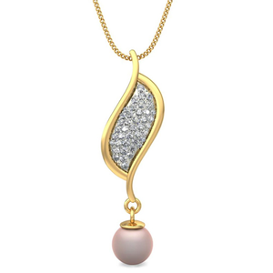 curvy diamond pendant