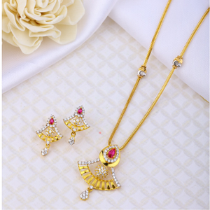22k 916 yellow gold pendant set for girls.