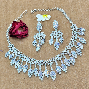 Imitation CZ Necklace Set For Wedding