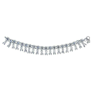 Fancy Silver Ladies Anklet