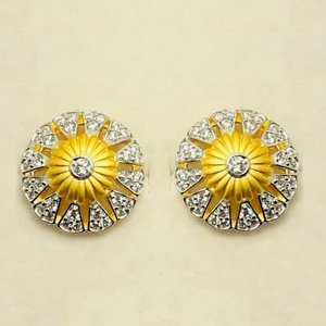 22 kt gold cz  earrings