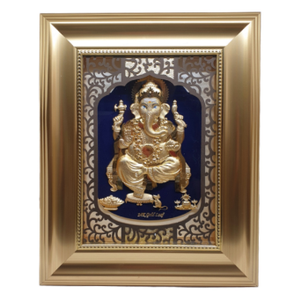 Shree Ganpatiji Frame In 24K Gold Leaf MGA - 