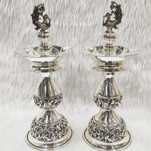 Panchmukhi Stand Diya In 92.5% Pure Silver Fo