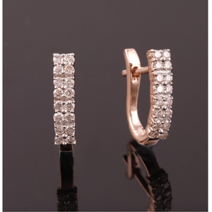 18kt real diamond bali earrings