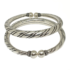 Oxidised Silver Kada Payal MGA - PLS3915