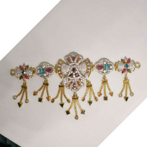 916 Gold Studded Diamond Bajuband For Ladies 