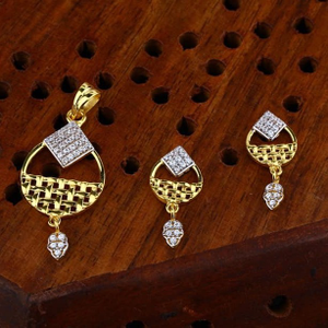 916 gold cz Pendant Set ps-0012