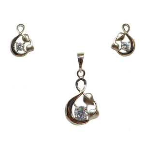 925 Sterling Silver Fancy Pendant Set MGA - P