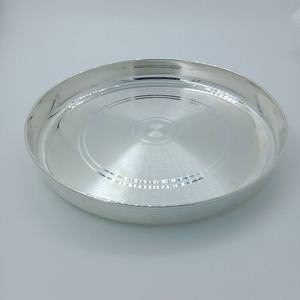 Silver big size thali gifted items
