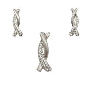 Fancy 925 Silver Pendant Set