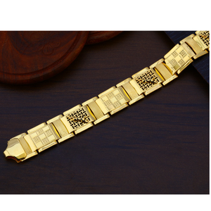 916 Gold Men's Delicate Hallmark Bracelet MPB