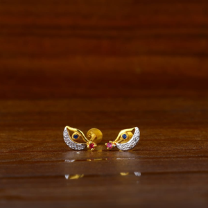 22KT Gold CZ Exclusive Ladies Tops Earrings L