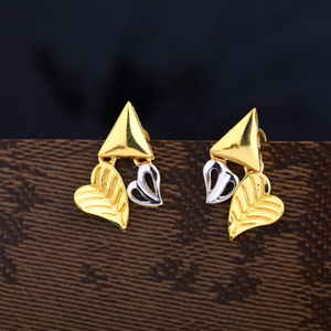 22CT Gold Gorgeous Ladies Plain Earring LPE30