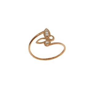 18K Rose Gold Butterfly Shaped Ring MGA - LRG