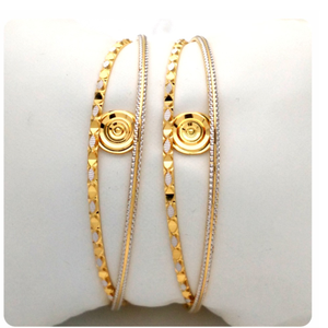 GOLD HALLMARK CNC LASER BANGLE - CLJ1137