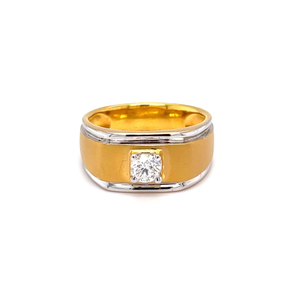 Solitaire band engagement diamond ring in mat