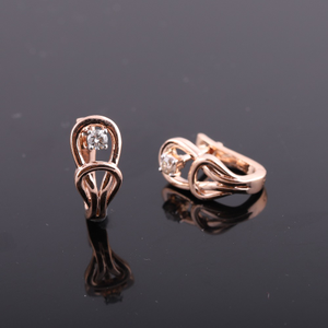 18kt designer diamond bali earrings