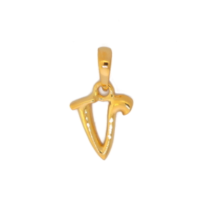 22k yellow gold pendant plain victory alphabe