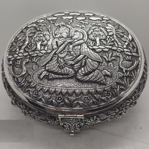 92.5 pure silver dry fruit box in fine nakash