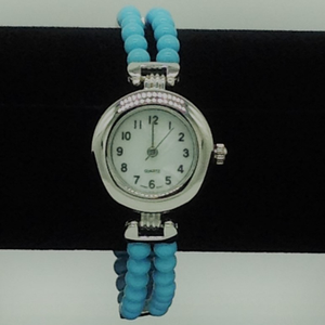 Natural Turquoise Round Designer Watch JB