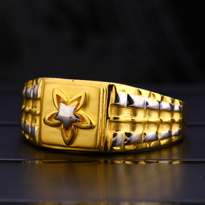 22Ct Men's Plain Hallmark Fancy Gold  Ring MP