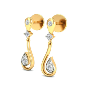 Gold flair earring ber 062