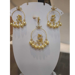 916 Gold Chand Bali With Pearl